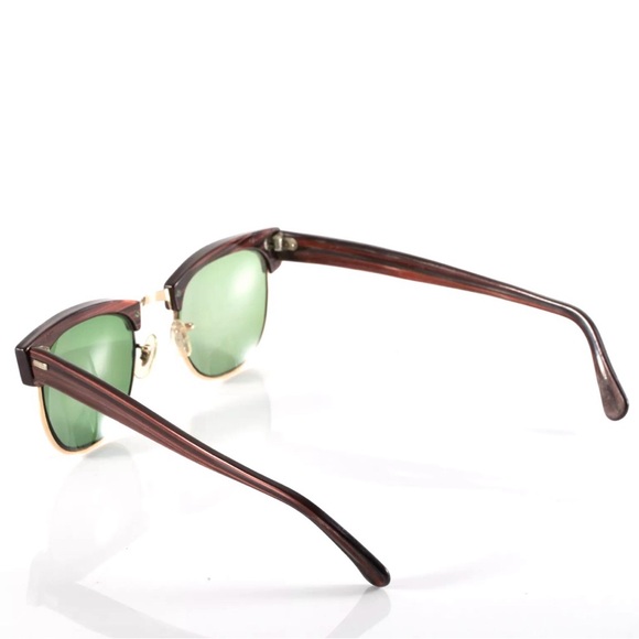 SALE ! Vintage 12K GF Whitney 22 Brown Woodgrain Gold Club Sunglasses - Picture 4 of 10